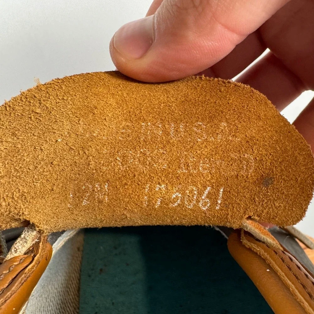 LL Bean Mens 12M Rubber Moc Bean Boots Brown Tan Duck Shoes Made in USA 175061